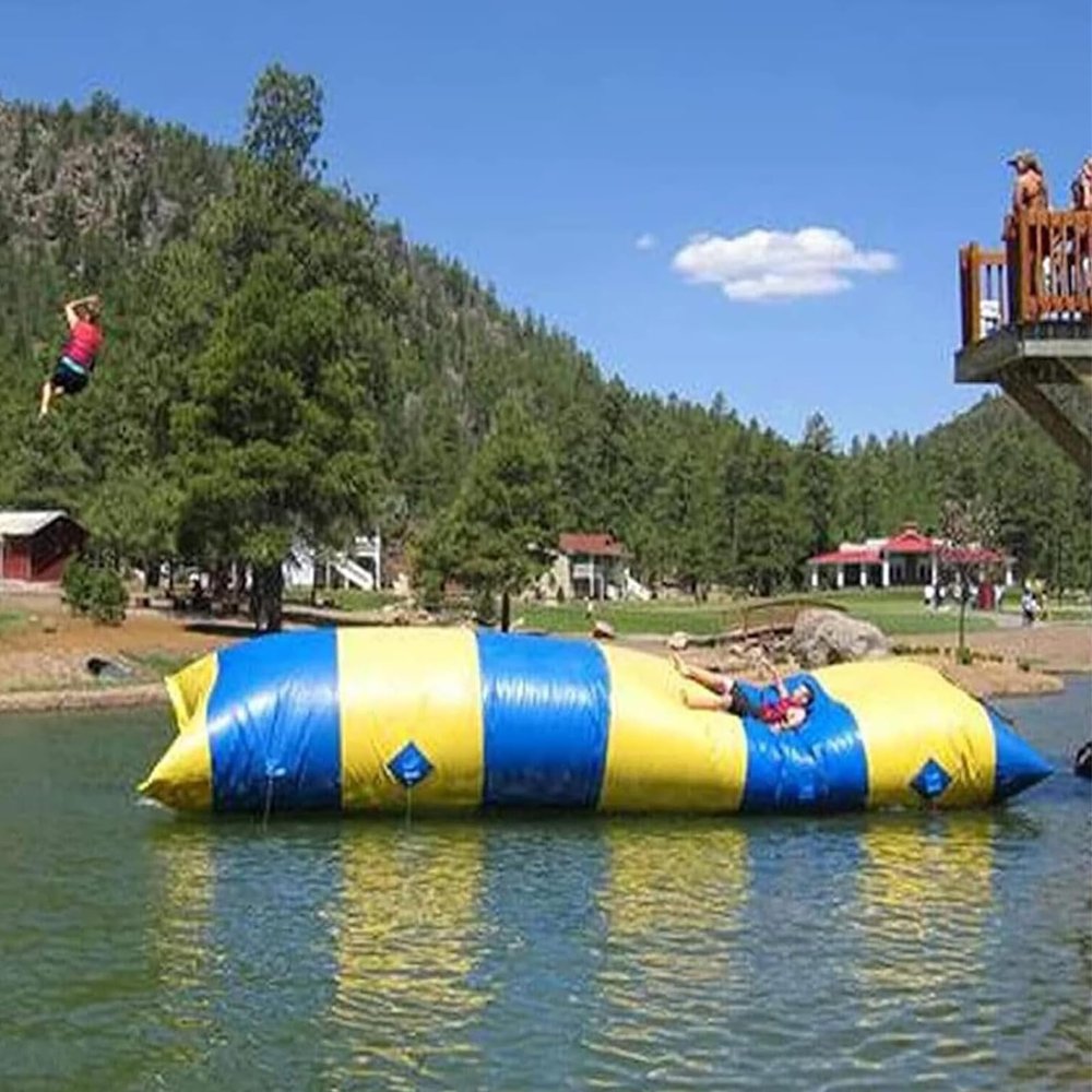 GXFCC Inflatable Water Catapult, Water Inflatable Catapult Bag Jumping Pillow, Water Catapult Bag, Inflatable Water Drop Jumping Bag,2 * 6m/6.6 * 19.7ft