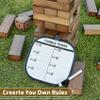 ApudArmis 60 PCS Giant Tumble Tower Stack to 5Ft, Pine Wooden Stacking Timber Game with 1 Dice Set - Classic Block Giant Outdoor Game for Adults Family (Brown) view 4