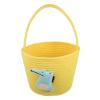 Abaodam Boys and Girls Woven Basket for Candy Storage Cute Tiny Basket for Showers Birthdays Weddings Yellow view 1