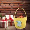 Abaodam Boys and Girls Woven Basket for Candy Storage Cute Tiny Basket for Showers Birthdays Weddings Yellow view 3