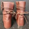 Mdhel Handmade Brown Leather Medieval Boots, Lace-Up Renaissance Footwear for Cosplay & Historical Reenactment (US 10) view 3