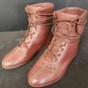 Mdhel Handmade Brown Leather Medieval Boots, Lace-Up Renaissance Footwear for Cosplay & Historical Reenactment (US 10) view 4