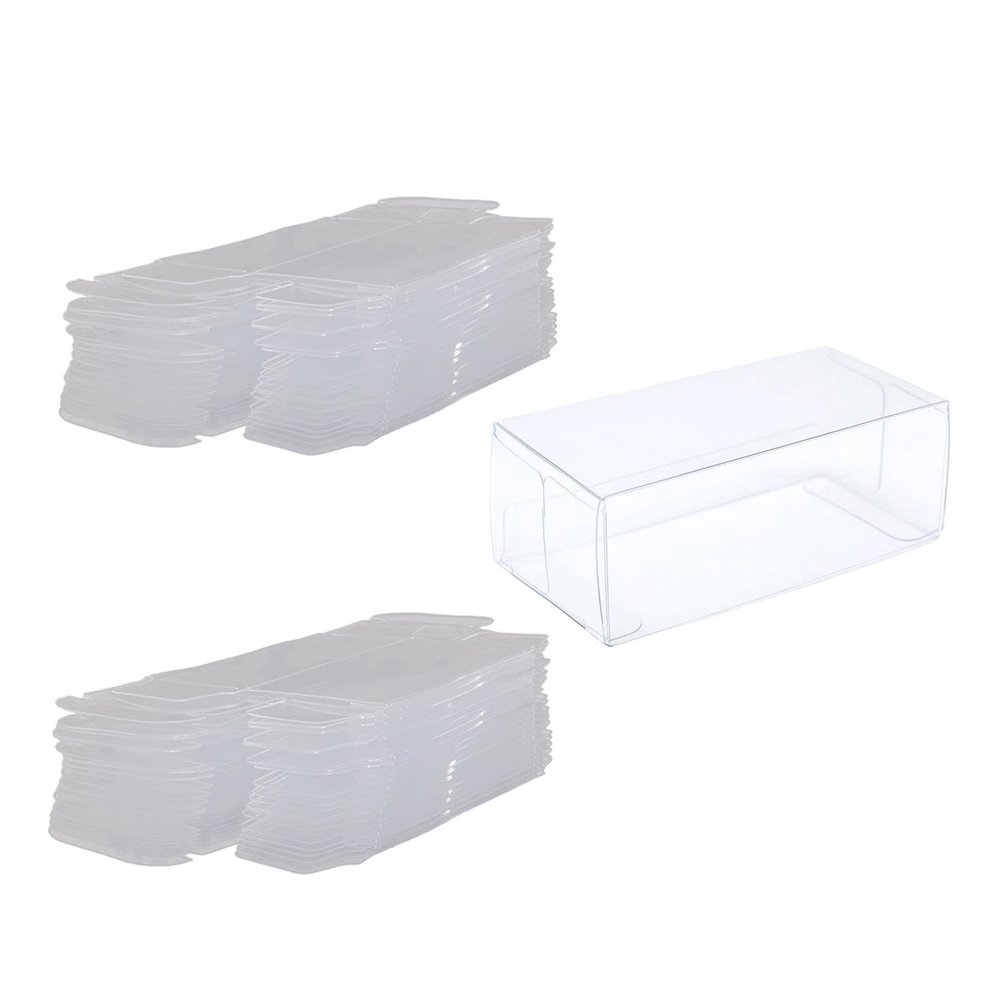 20Pcs 1/64 Scale Vehicle Model Car Display Case, Transparent Toy Car Display Boxes, Clear PVC Boxes for Collectibles Home , M