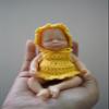 4.5 inch Miniature Sleeping Full Silicone Mini Baby Dolls with Feeding Accessory Lifelike Baby Doll Soft Realistic Baby Doll for Christmas New Year GiftGirl view 3