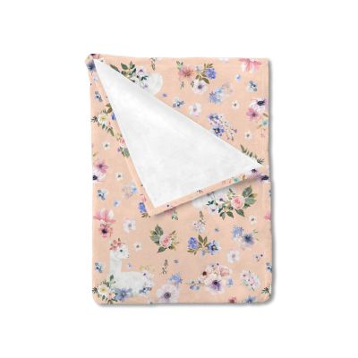 Watercolor Llama Boho Floral Leaves Baby Blanket for Boy Girl Llama Wild Plants Receiving Blanket Animal Soft Flannel Receiving Blanket Infant Newborn Toddler Nursery Bedding Blanket Playmat 60x80