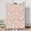 Watercolor Llama Boho Floral Leaves Baby Blanket for Boy Girl Llama Wild Plants Receiving Blanket Animal Soft Flannel Receiving Blanket Infant Newborn Toddler Nursery Bedding Blanket Playmat 60x80 view 2