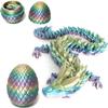 3D Printed Dragon Fidget Toys,12inch Flexible Dragon Toy 3D Printed Dragon Eggs with Dragon Inside,Easter Egg fillers,Easter Basket Stuffers,Easter Basket Essentials Fidget Toys view 2