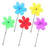 5pcs Wind Outdoor Pinwheels for Garden Decor Boy Girl Toys Lawn Decoration Eye-catching Ornaments and Boy Girl-Friendly Design view 1