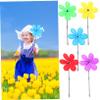 5pcs Wind Outdoor Pinwheels for Garden Decor Boy Girl Toys Lawn Decoration Eye-catching Ornaments and Boy Girl-Friendly Design view 3