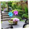 5pcs Wind Outdoor Pinwheels for Garden Decor Boy Girl Toys Lawn Decoration Eye-catching Ornaments and Boy Girl-Friendly Design view 4