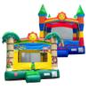 Crossover Inflatable Bounce House, Commercial Grade Party Playhouse Rainbow and Tropical Smiley Bundle, for Kids & Toddlers, Backyard Outdoor Jump Fun, w/Blowers, Stakes & Storage Bag 13x12x14.5ft view 1