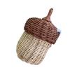 Zerodeko Boys and Girls Rattan Purse Small Bag Creative Basket Shaped Mini Pouch Storage Bag Photo Prop for Boys and Girls view 1