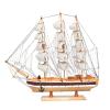 HYTTER Sailboat Model Wooden Handmade Desktop Carving Decoration 50CM Finished Red Crafts for Decorative Gifts Home Children's Room view 1