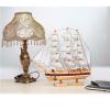 HYTTER Sailboat Model Wooden Handmade Desktop Carving Decoration 50CM Finished Red Crafts for Decorative Gifts Home Children's Room view 2