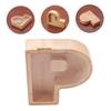 Abaodam 1pc p Shape Piggy Bank Box Khaki Container for Home Creative Saving Pot for Boys and Girls and Adults Unique Design for Daily Savings and Gifting view 3