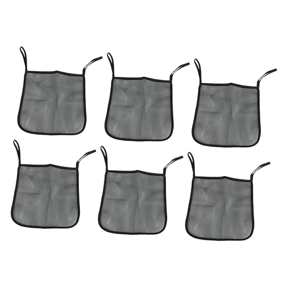 Abaodam 6pcs Stroller Organizer Bag Versatile Bath Toy Holder with Breathable Mesh Design for Easy Access and Quick Drying for Strollers and Bath Essentials