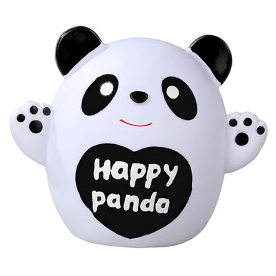 Abaodam Panda Shape Coin Bank Sturdy PVC Vinyl Decorative Piggy Bank for Boys Money Jar Safe Design