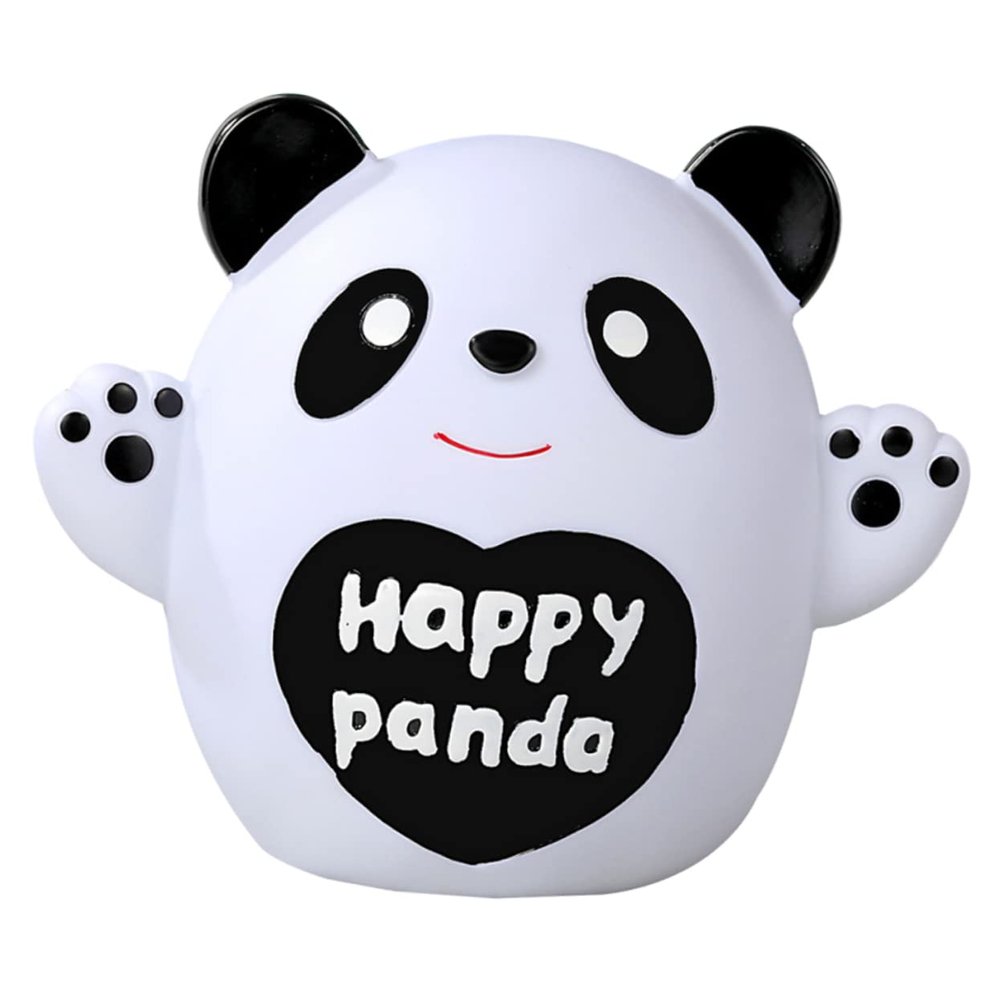 Abaodam Panda Shape Coin Bank Sturdy PVC Vinyl Decorative Piggy Bank for Boys Money Jar Safe Design