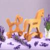 Personalized Set of 2 Wooden Animal Push Toys Gift for Kids, Customizable Puppy Dog & Horse Toy Birthday Gifts for Toddlers, Montessori Wood Animal Sensory Toys Skill And Motor Development, Push Toy view 3