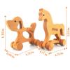 Personalized Set of 2 Wooden Animal Push Toys Gift for Kids, Customizable Puppy Dog & Horse Toy Birthday Gifts for Toddlers, Montessori Wood Animal Sensory Toys Skill And Motor Development, Push Toy view 4