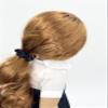 18 inch Doll Outfit-School Plaid Jumper include Blouse and Hair Accessory/Add on Option: Sock and Shoe (Doll is not included) (Pleated Skirt Set,White Sock,Shiny Black Shoe, Solid Navy) view 3