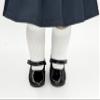 18 inch Doll Outfit-School Plaid Jumper include Blouse and Hair Accessory/Add on Option: Sock and Shoe (Doll is not included) (Pleated Skirt Set,White Sock,Shiny Black Shoe, Solid Navy) view 4