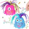 HOMQYTE Fidget Toys Hair Pulling Stress Relief Toys with LED Light Differernt Screams Novelty Screaming Monster for Adults Teens Autism (Blue&Pink, 2P) view 1