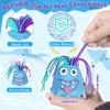 HOMQYTE Fidget Toys Hair Pulling Stress Relief Toys with LED Light Differernt Screams Novelty Screaming Monster for Adults Teens Autism (Blue&Pink, 2P) view 2