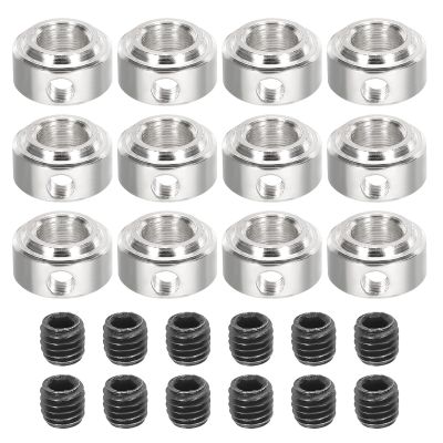 MECCANIXITY 12Pcs RC Airplane Landing Gear Stopper 304 Stainless Steel 5.1mm(0.2") Plane Wheel Collar for RC Airplane Model Remote Aircraft