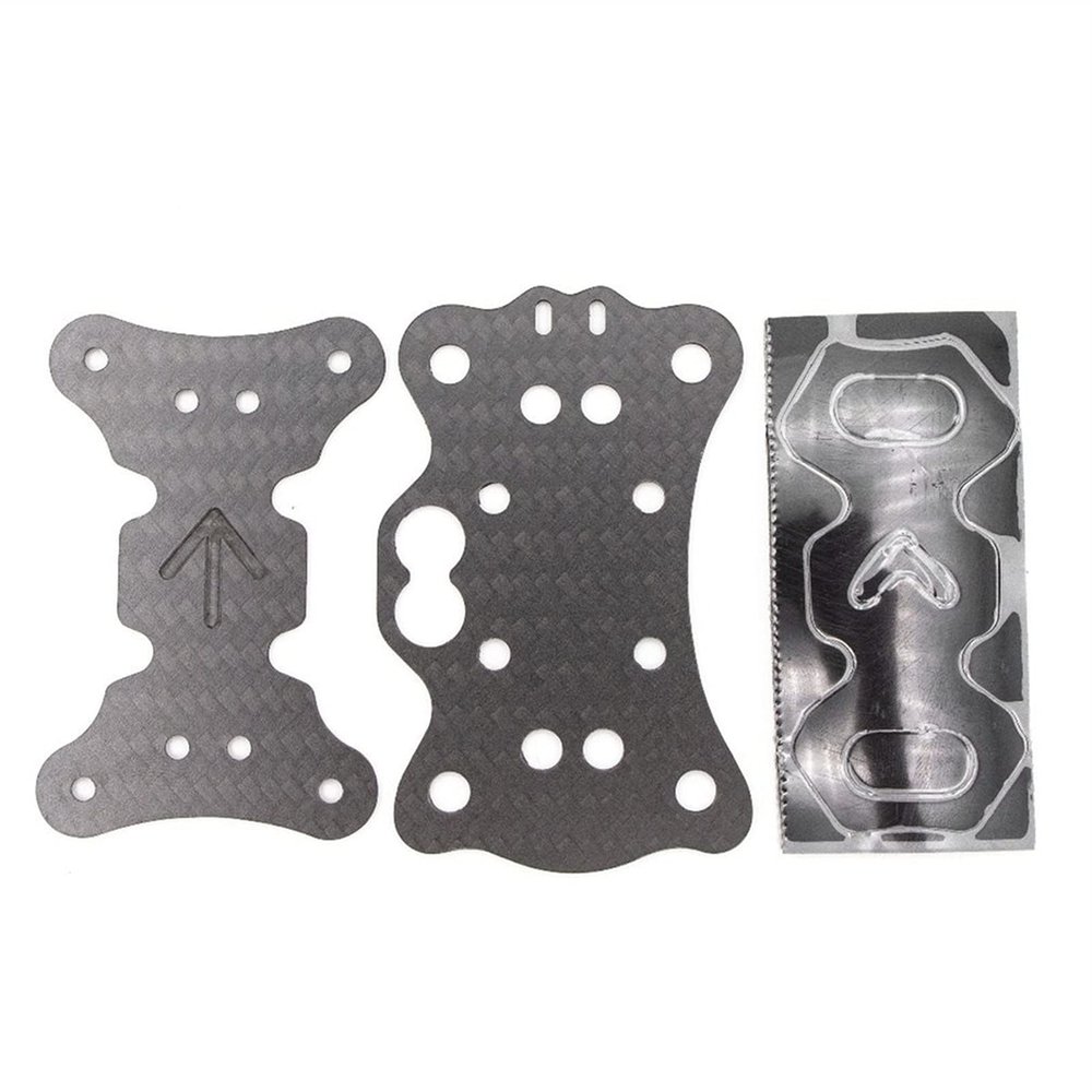 VERBANA for Emax Hawk Sport & Pro Drone Carbon Fiber Mid Plate with Bottom Plate Part Replacement for Emax Hawk Sport & Pro FPV Racing Drone Accessories, Black