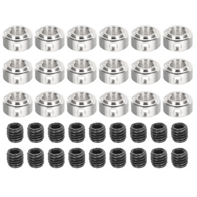 MECCANIXITY 18Pcs RC Airplane Landing Gear Stopper 304 Stainless Steel 5.1mm(0.2") Plane Wheel Collar for RC Airplane Model Remote Aircraft