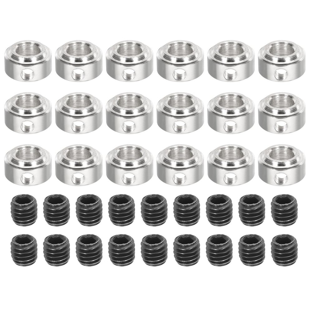 MECCANIXITY 18Pcs RC Airplane Landing Gear Stopper 304 Stainless Steel 5.1mm(0.2") Plane Wheel Collar for RC Airplane Model Remote Aircraft