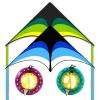 2 Pack Delta Kites and Kite String Reel Winder for Kids & Adults, Extremely Easy to Fly Kite, Best Kite for Beginner(Green & Blue) view 1