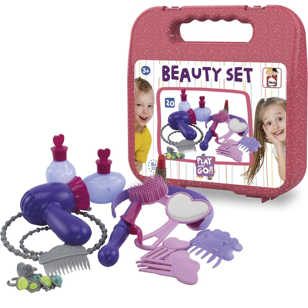 Chicos Beauty Briefcase | Includes 20 Accessories for Your Hairstyles and Fashion Accessories for Children Aged 3, 4 and 5 Years (87101)