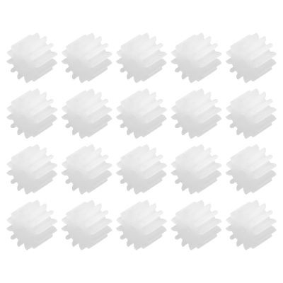 MECCANIXITY 20Pcs Plastic Gears 12 Teeth Plastic Shaft Gears Model 122AA Reduction Gear for RC Car Model DIY Robot,White Module 0.5