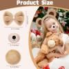 4 PCS Bear Costume Accessories Set Bear Ears Headband And Tail Bear Nose Bowtie Boys Girls Hairband Hair Accessories for 101 Day Christmas Halloween Cosplay Animal Dress up Birthday Party, Khaki view 3