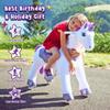 PonyCycle Ride on Unicorn Toys E413 with Pink Rein Size 4 for Age 4-8 view 2