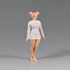 1/12 Scale Female Clothes,Female Stretch Tight Open Chest Sweater Bottoming Shirt Clothing for 6inch Action Figure Body (White) view 2