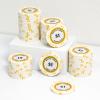 JIESITE 14 Gram Clay Poker Chips Monte Carlo Poker Chips Casino Grade Poker Chip for Texas Hold'em, Blackjack Poker Games Pack of 50 Pieces($1 White) view 1