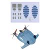 MOOKEENONE 1:32 American XF5U-1 Flying Pancake Fighter Military Fighter Aircraft Paper Model Simulation Collection Display (Unassembled Kit) view 1