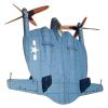 MOOKEENONE 1:32 American XF5U-1 Flying Pancake Fighter Military Fighter Aircraft Paper Model Simulation Collection Display (Unassembled Kit) view 4