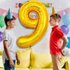 PIGETALE 40 Inch Gold Large Numbers Balloons 0-9, Giant Number 9 Digit Helium Balloons Foil Mylar Big Number Balloons for 19 29 39 89 Birthday Party Engagement Wedding Anniversary Supplies Decoration view 2