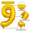 PIGETALE 40 Inch Gold Large Numbers Balloons 0-9, Giant Number 9 Digit Helium Balloons Foil Mylar Big Number Balloons for 19 29 39 89 Birthday Party Engagement Wedding Anniversary Supplies Decoration view 4