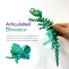 Easter Eggs Filled with Dinosaur Toys, 3D Printed Animals Mystery Crystal Dragon Egg with Articulated Tyrannosaurus Rex, Easter Basket Stuffers Fidget Toy for Adults Kids, Home Office DecorBlueGreen view 2