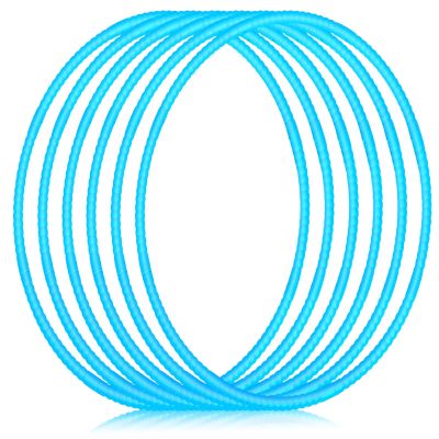 Shappy 6 Pcs Exercise Hoop Detachable Adjustable Plastic Toy Playground Toys Colored Hoop Circles for Teens Games Gymnastics Dog Agility Equipment Party Decor(26 Inch,Blue)