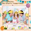 Nezyo 360 Pcs Paper Crowns Bulk King and Princess Crown Hats for Boys Girls Adults Birthday Celebration Supplies Baby Shower Photo Props(Gold) view 4