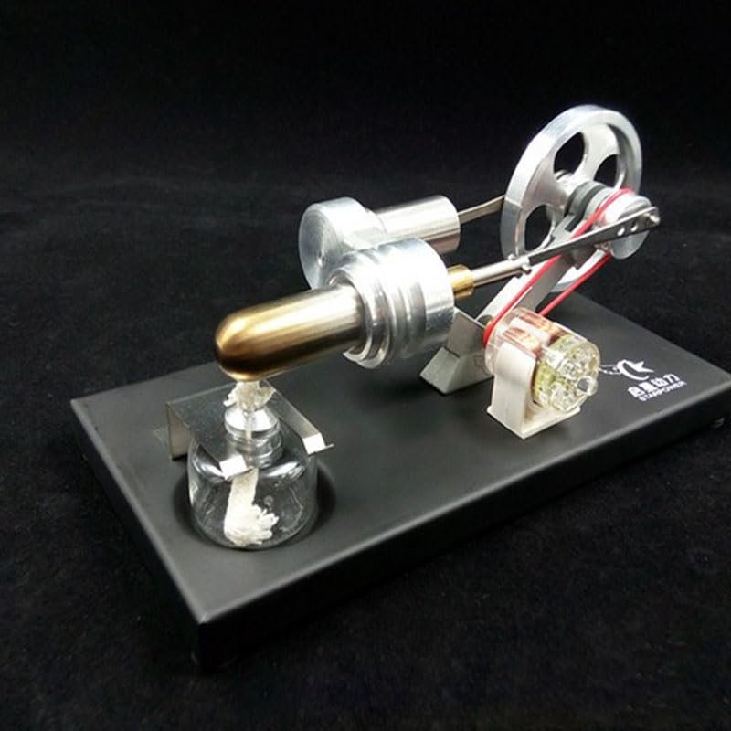 All-Metal Stirling Engine Generator External Combustion Engine Micro-Generator Birthday Engine