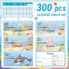 Trandraft 300 Sheets Fake Checkbook Kids Learning 6 x 3 in with 80 Pretend Deposit Slip and 20 Check Register Pretend Play, Home School Teaching Supplies, Ocean Themed view 2