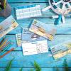 Trandraft 300 Sheets Fake Checkbook Kids Learning 6 x 3 in with 80 Pretend Deposit Slip and 20 Check Register Pretend Play, Home School Teaching Supplies, Ocean Themed view 4