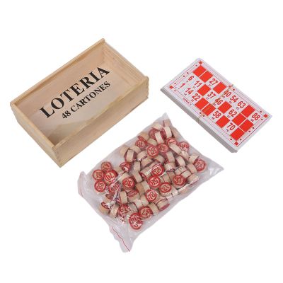 EHJRE Russian Lotto Wood Barrels Russian Lotto Chessboard Game Bingo Cards Chips Russian Lotto Game Bingo Game Set for Adults